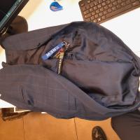 CS 1019 2025 BLUE PRINCE OF WALES TAILORED JACKET BRAND JONIE CHERIE